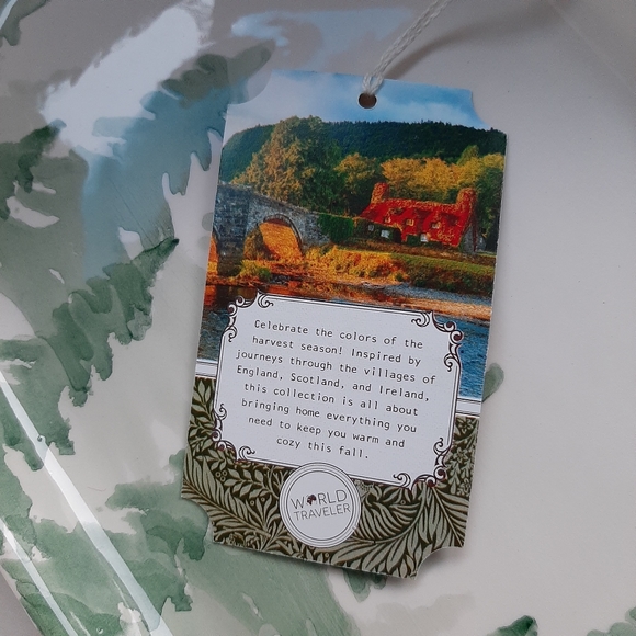 *Farval Ceramics Pine Tree Holiday Lodge Christmas Platter - Picture 11 of 14